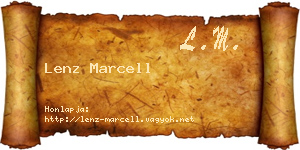 Lenz Marcell névjegykártya